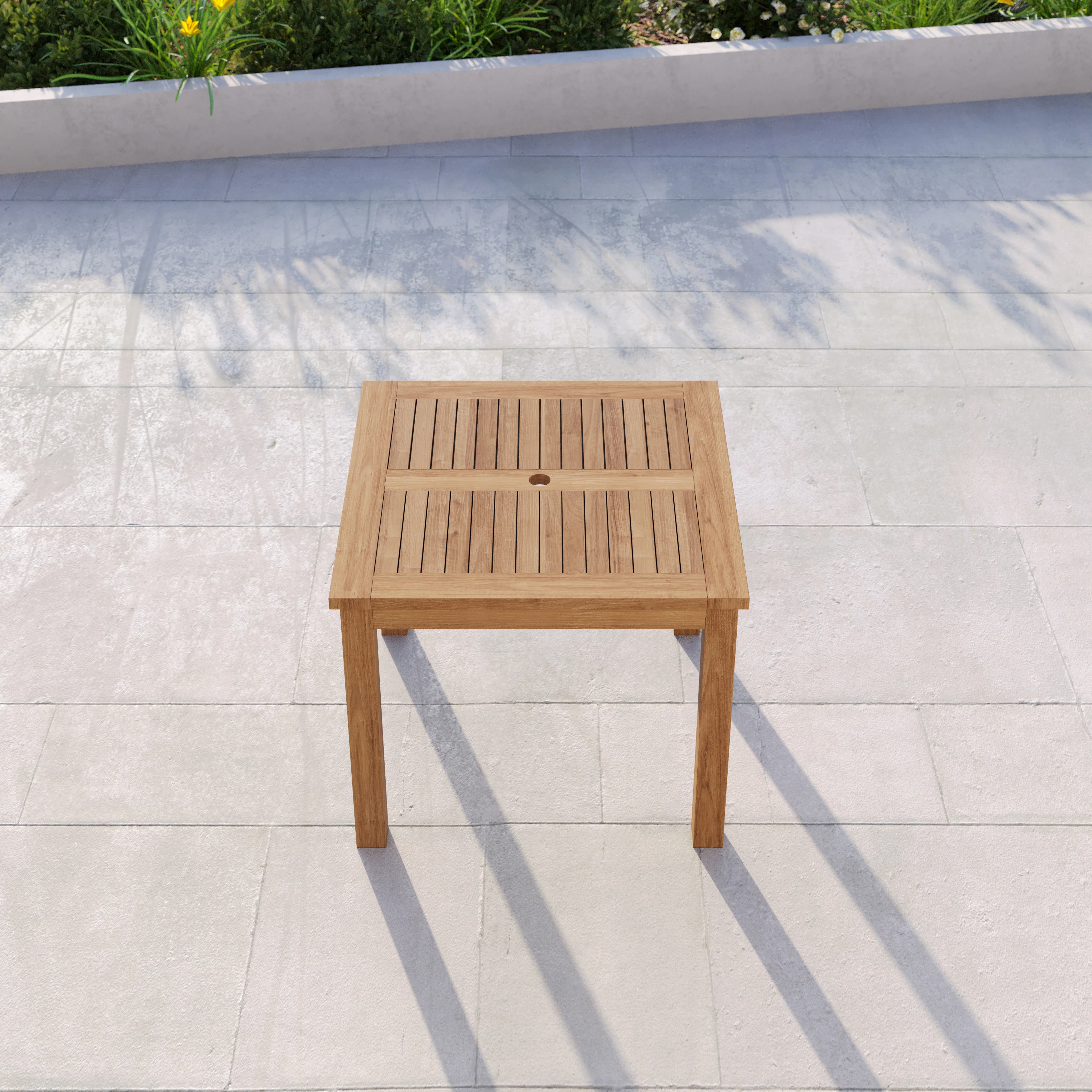 Teak Set 90cm Square Table with 4 Warwick Chairs (Cushions Included) - Image 7