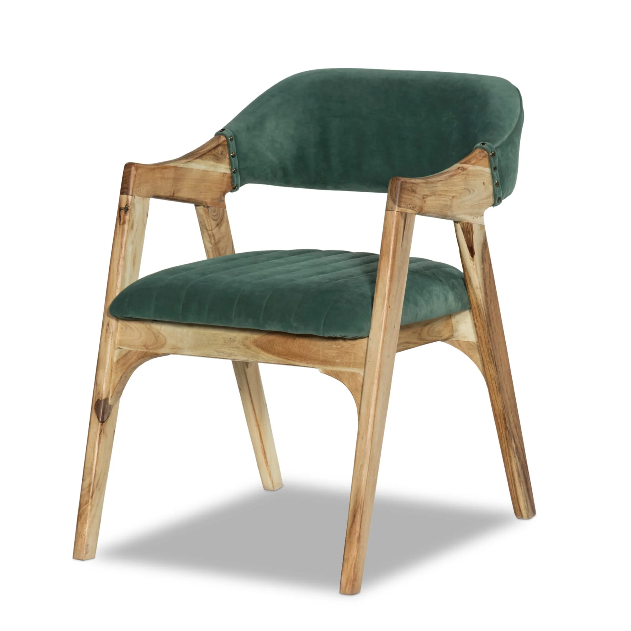 Marquess Green Velour Chair in Acacia - Image 8